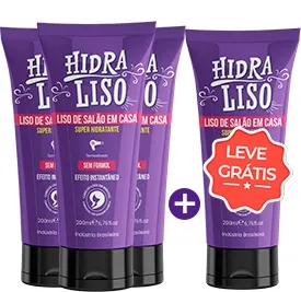 Oferta Hidraliso liso de salão em casa - kit com 4 unidades